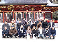 写真：2019年塩竃神社にて安全祈願